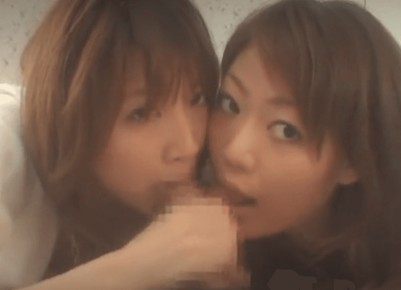 【柚本舞・真山ゆうか】ギャルと主観フェラ3Pハーレムエロタレ用アダルトAV無料エロ動画