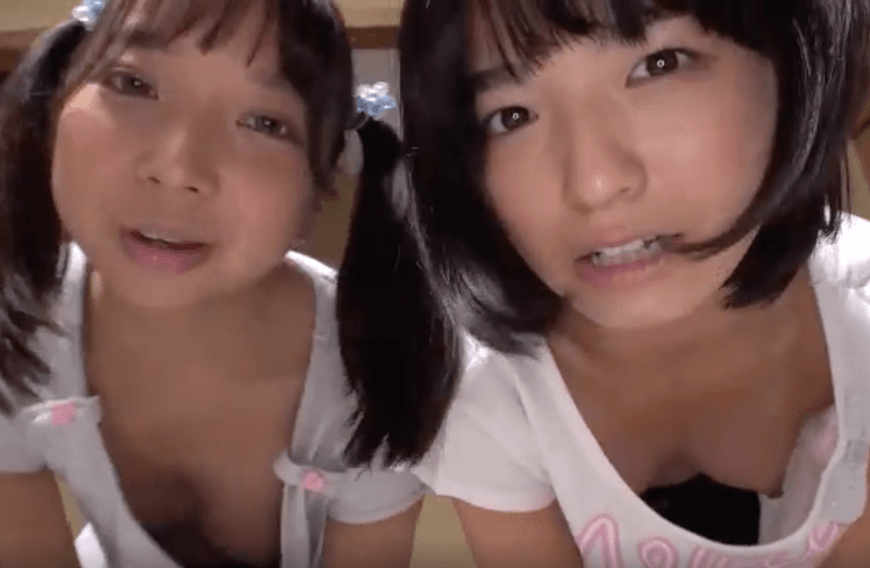 【倉本すみれ・天海一華】ロリ系貧乳姉妹たちとエッチな3P