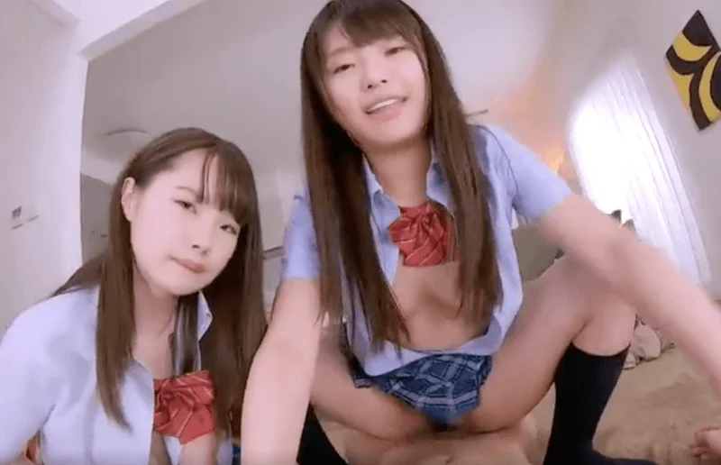 【久留木玲・松本いちか】スレンダー女子校生たちと複数セックス