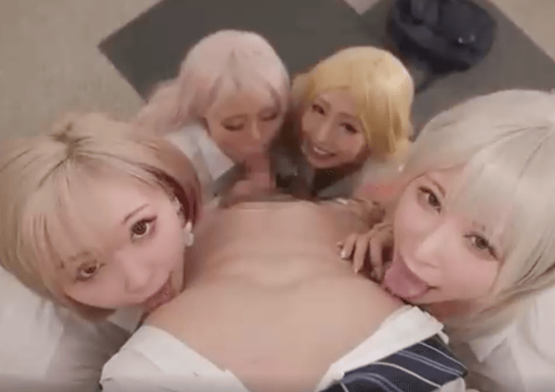 【乙アリス・有岡みう・菊池まや・田中ねね】孕ませたいほどエロい巨乳ギャルJKとイチャイチャ5P