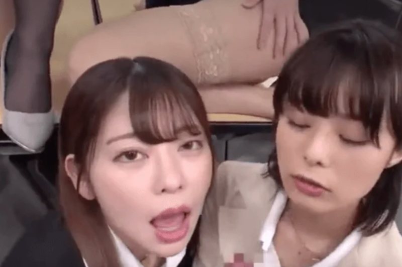 【月乃ルナ・八乃つばさ・木下ひまり・森日向子】爆乳+スレンダー痴女パンチラパンストお姉さんと手コキフェラセックス